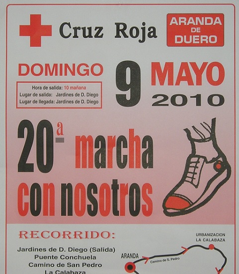 cartel marcha contra la droga cruz roja