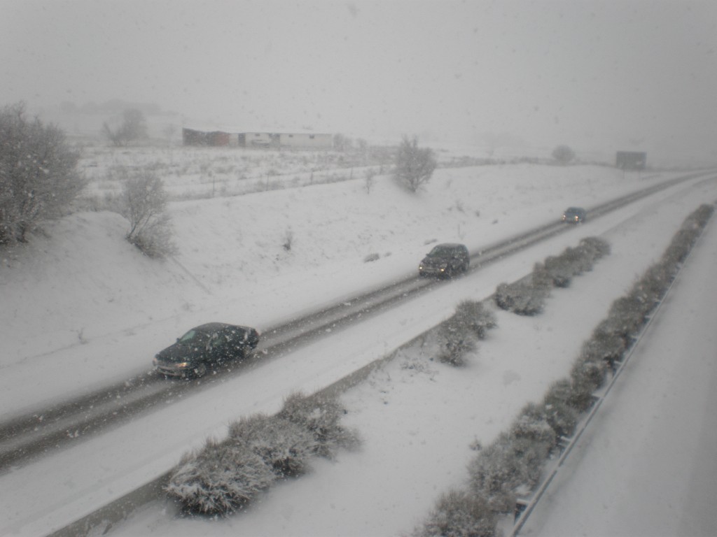 nevada nieve autovia